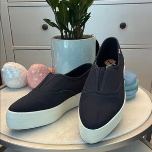 Keds Navy Platform Slip On Sneakers